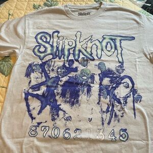 Slipknot Graphic Short Sleeve Tee - White and Blue